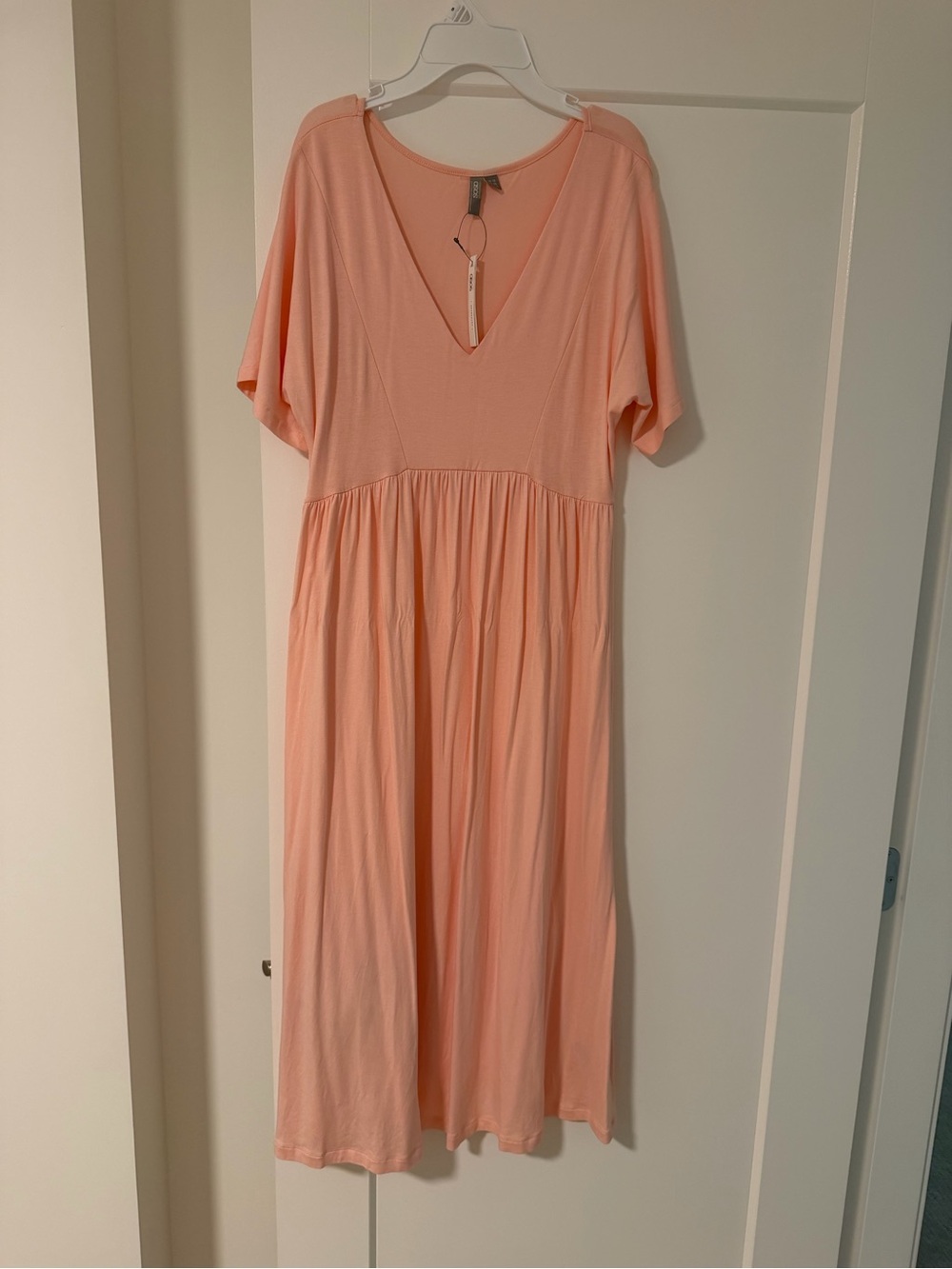 ASOS Peach Maxi Dress with V-Neck